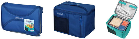 Sistema Mega Fold Up Insulated Lunch Bag To Go Navy