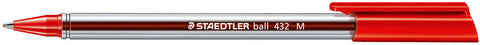 Staedtler Ballpoint Pen Triangular Medium Capped 432 M-2 Red