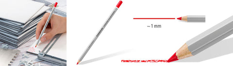 Staedtler Dry Marker Non-Permanent 108-2 Omnichrom Pencils Red