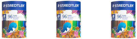 Staedtler Luna Fibre Felt Tip Markers Assorted Tub of 96
