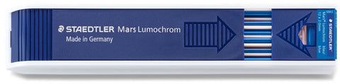 Staedtler Mars Drawing Leads 204-3 Lumochrom 2mm Tube of 12 Blue