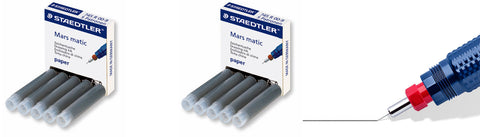 Staedtler Mars Matic Ink Cartridge for Paper 745 R 00-9 Pack of 5 Black