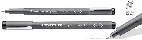 Staedtler Marsgraphic Fineliner Pigment Ink Pen Black 0.1mm