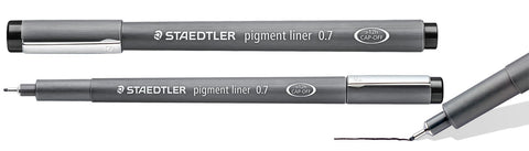 Staedtler Marsgraphic Fineliner Pigment Ink Pen Black 0.7mm