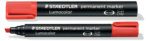 Staedtler Permanent Marker Chisel Tip Lumocolor 350 2 Red
