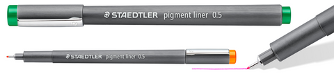 Staedtler Fineliner 308 Pigment Ink Pen Marsgraphic 0.5mm Assorted Colours