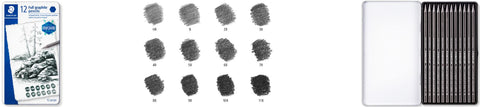 Staedtler Mars® Lumograph® Pure Graphite 100G Pencils Tin of 12 [Degrees HB-11B]