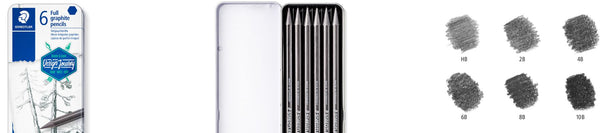 Staedtler Mars® Lumograph® Pure Graphite 100G Pencils Tin of 6 [Degrees HB-10B]