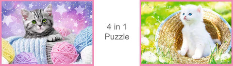 Trefl Premium Puzzle 4 in 1 Cat's Fun