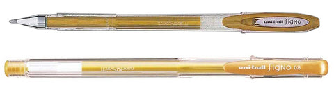 Uni-ball Signo Gel Pen Fine 0.8mm UM-120 Gold Ink