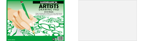 Warwick Artists Drawing Pad A4 20 Leaf 125gsm