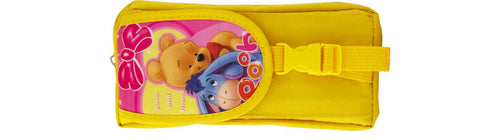 Winnie The Pooh Pencil Case 3 Pocket with Adjustable Strap