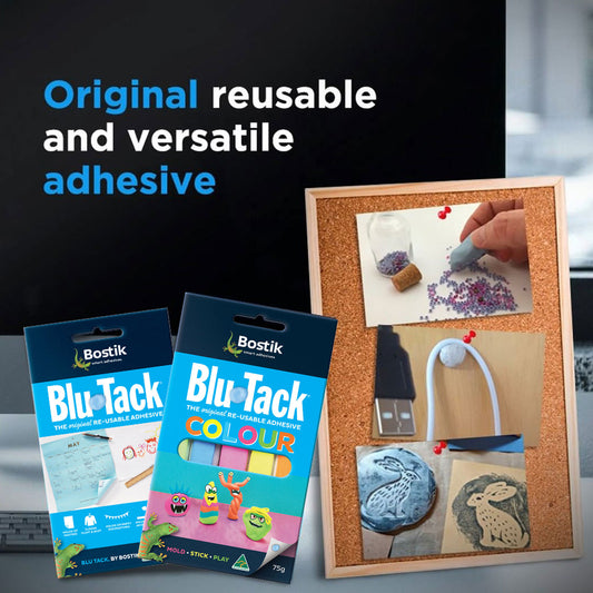 Bostik Blu Tack Colour Moulds and Sticks Reusable Adhesive Glue