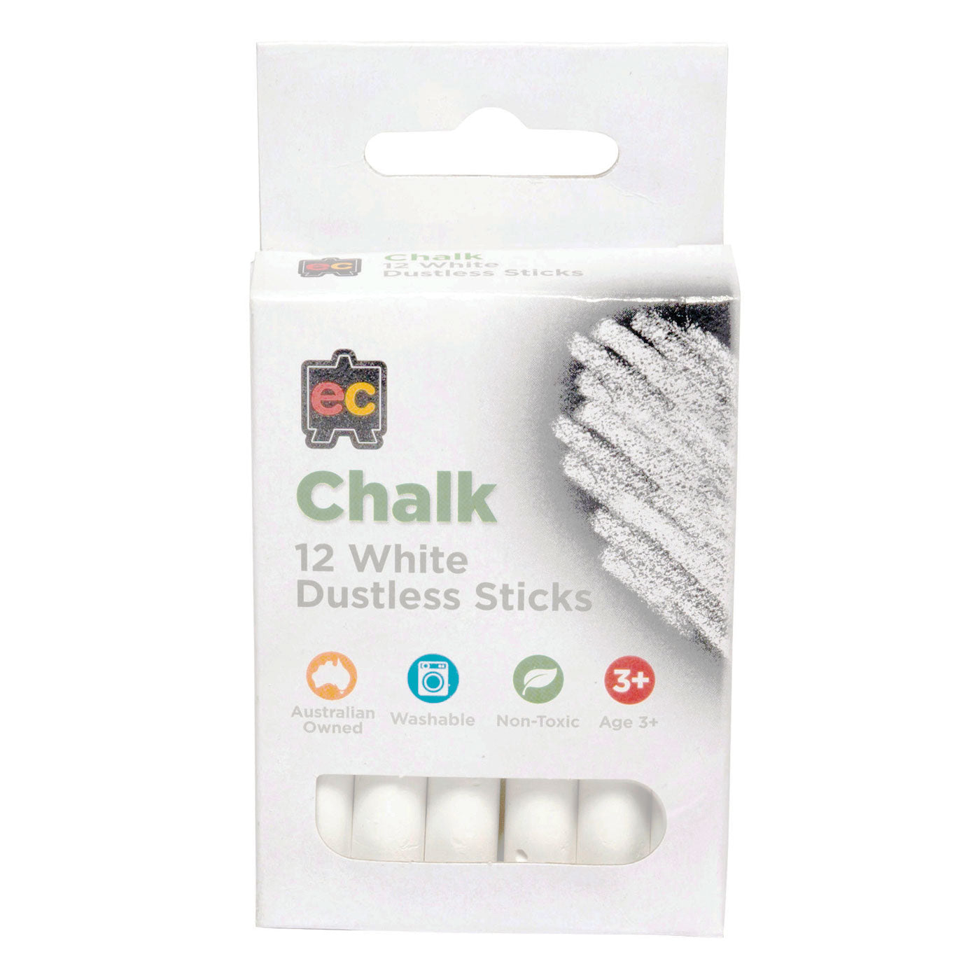 white chalk sticks
