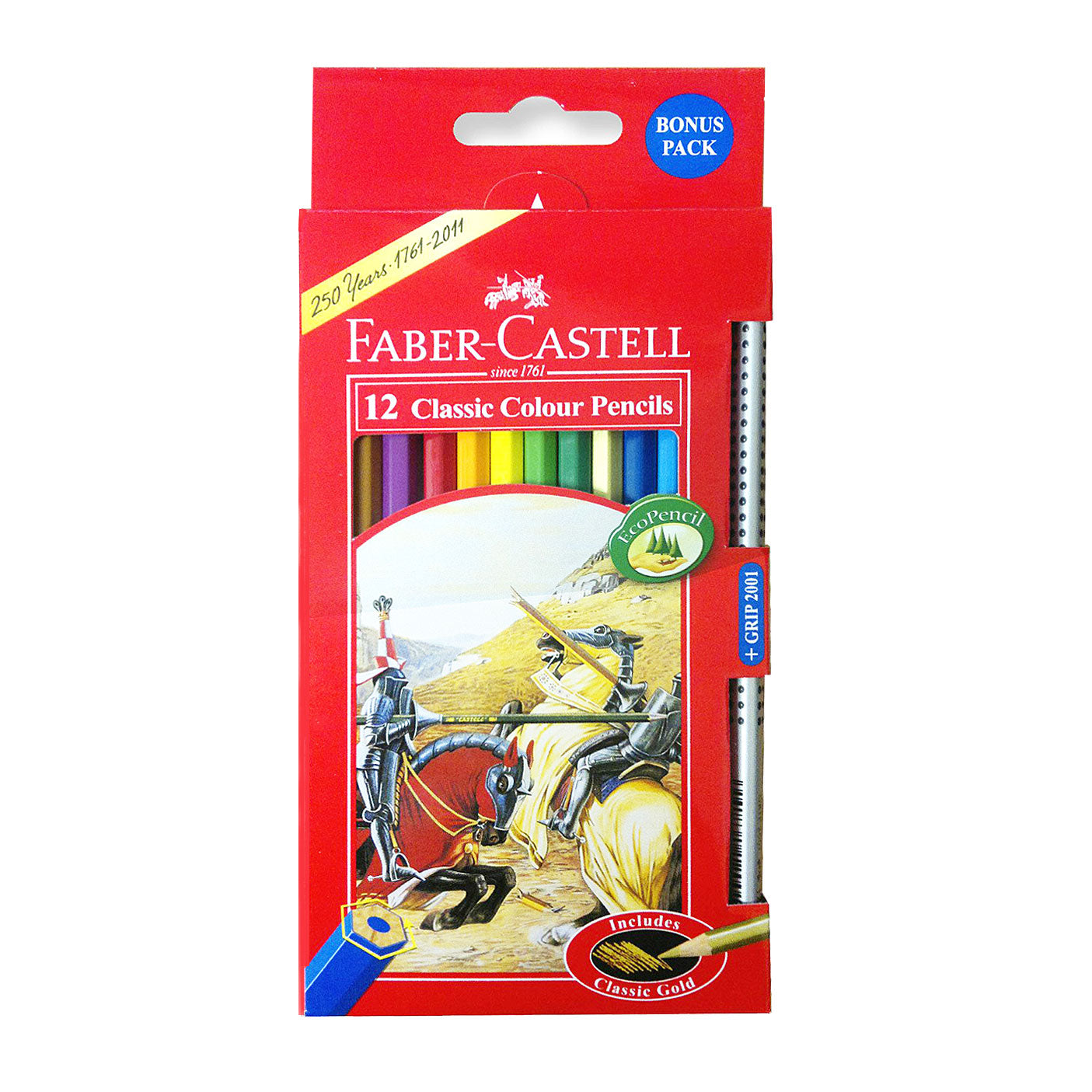 Faber Castell Classic Coloured Pencils Full Length 12 Pack School