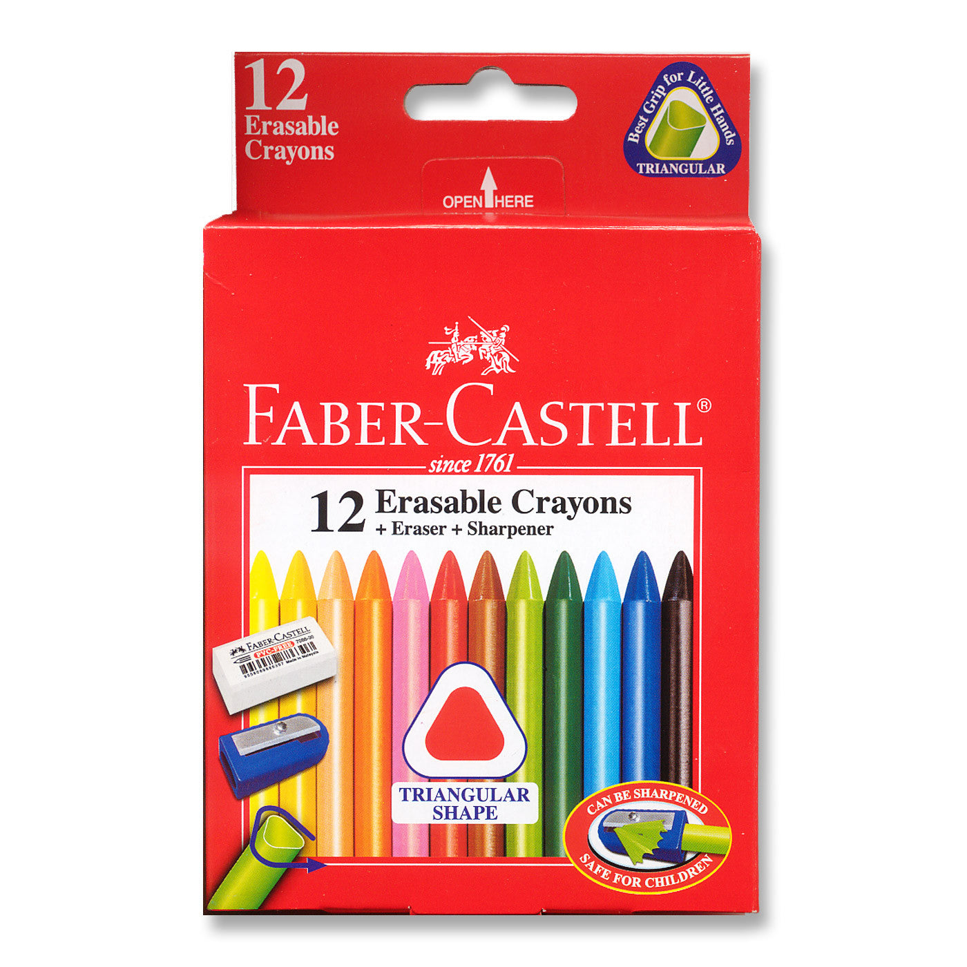 Faber-Castell Triangular Erasable Crayons 12 Pack – School Depot NZ