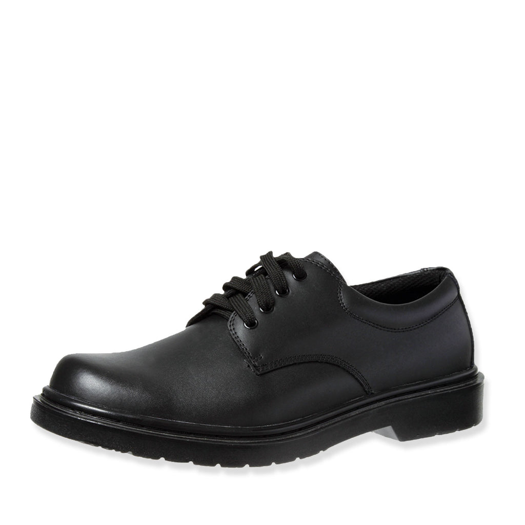 Grosby Leather Shoes Black Hamburg SNR 2 [Size 6-13 UK] – School Depot NZ