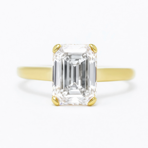 14k Yellow Gold Engagement Ring with Diamond Solitaire