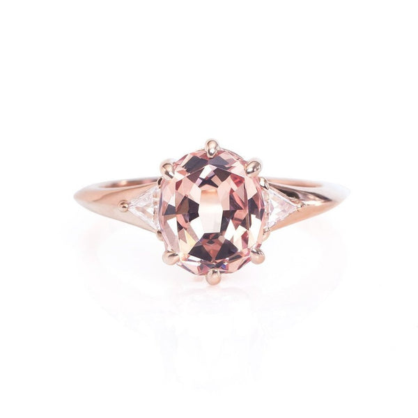 Mahenge garnet 18k rose gold engagement ring | Top Notch Faceting ...