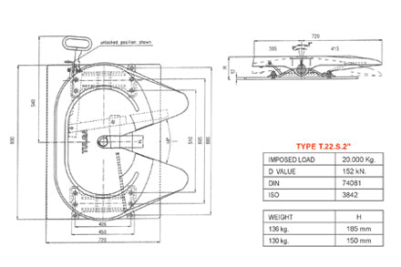 Formed Steel Pneumatic Fifth Wheel Plate for Yard Truck – Tulga Fifth