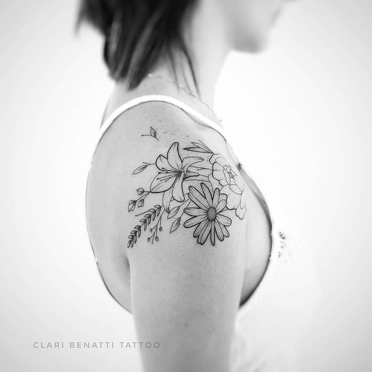 Floral Tattoo by Clari Benatti