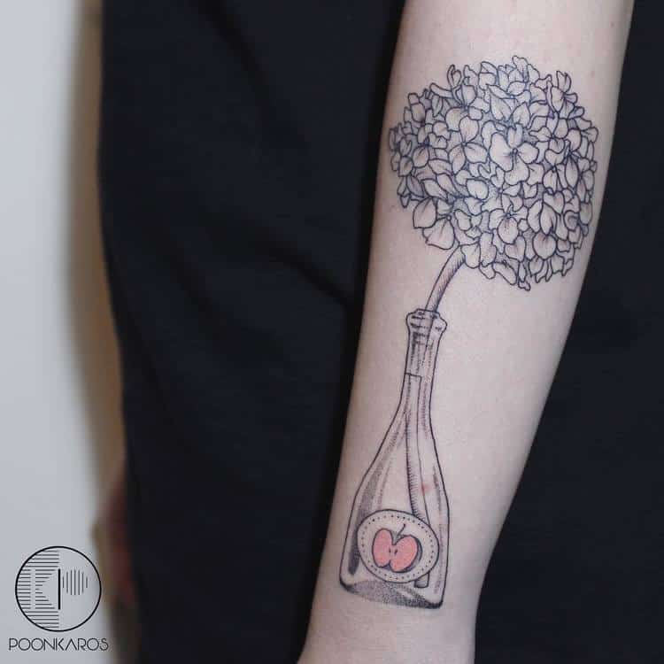 Hydrangea Tattoo by poonkaros