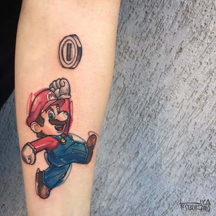 Mario Tattoo by Luca Testadiferro