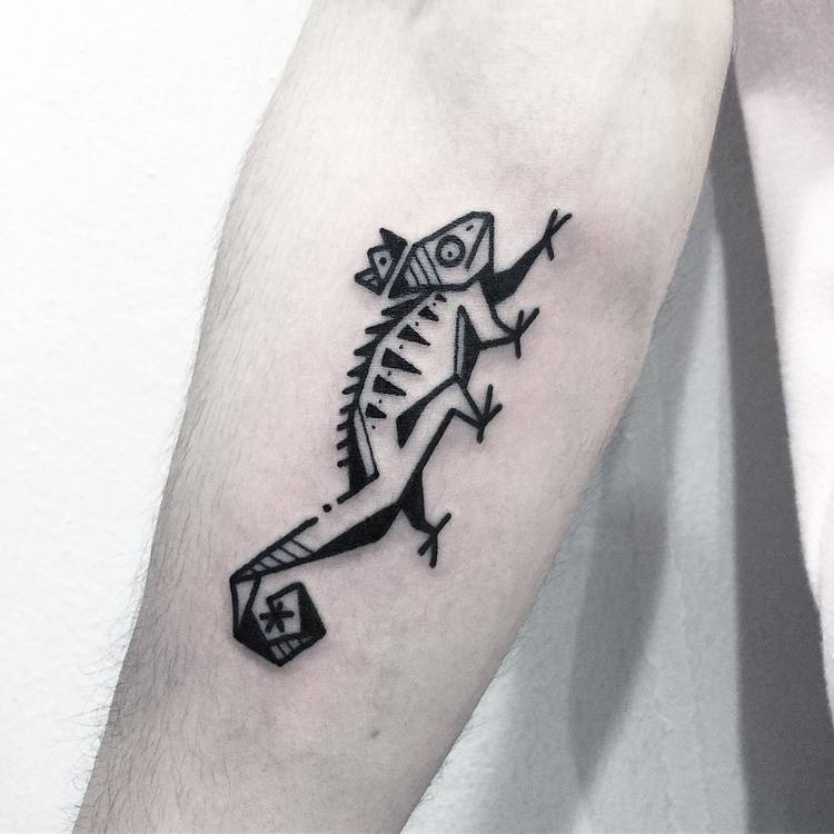 Chameleon Tattoo by Greemtattoo