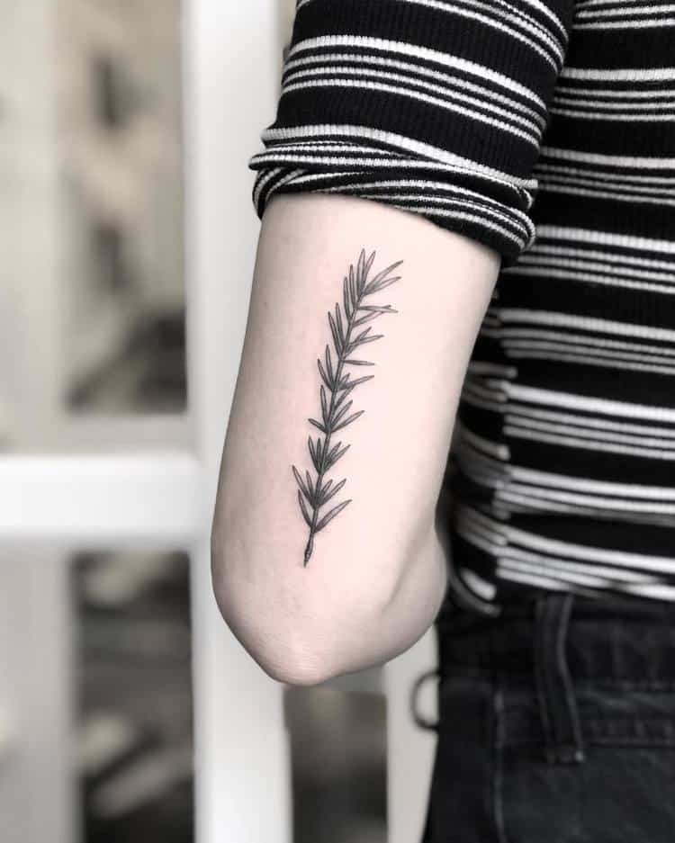 Pine Twig Tattoo by Mary Tereshchenko