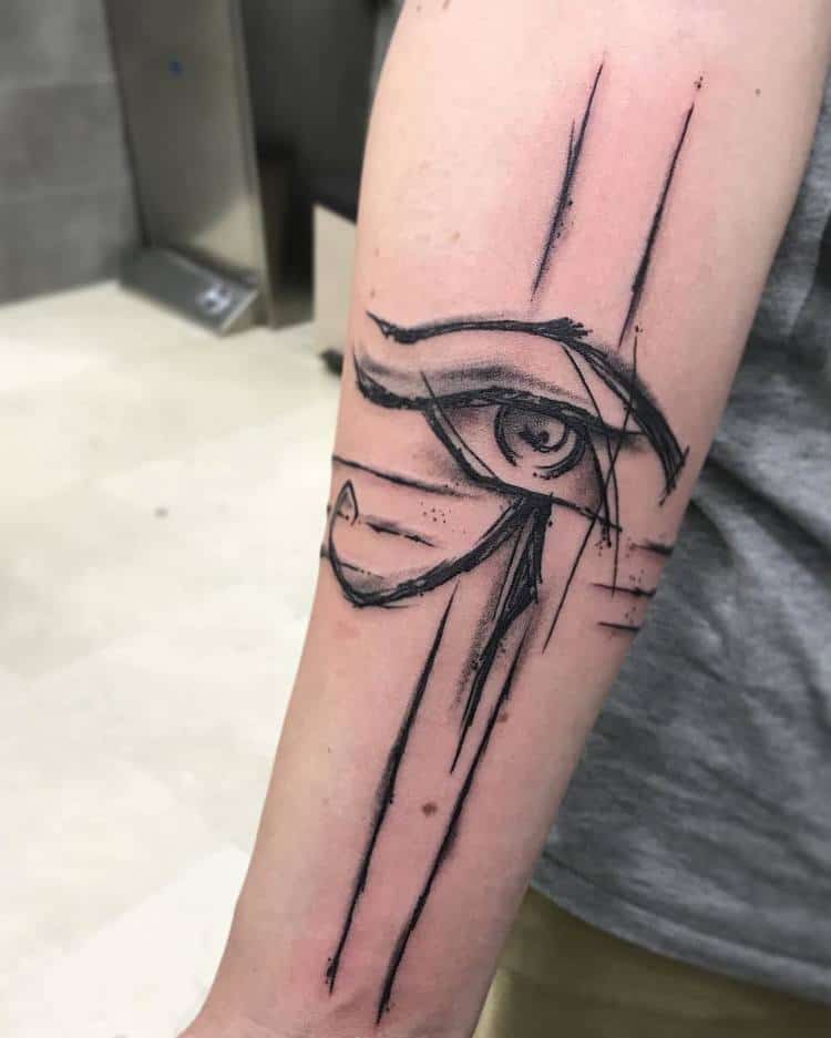 Sketchy Eye of Horus Tattoo by trixtattoostudio