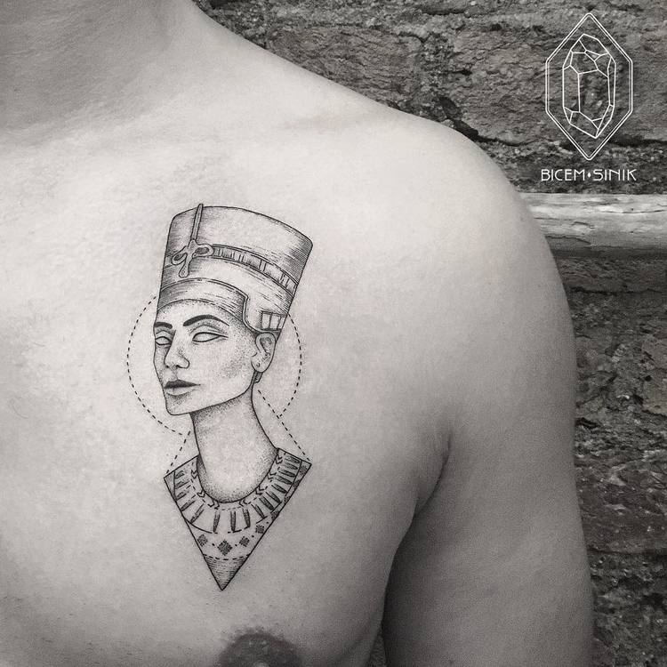 Nefertiti Tattoo by bicemsinik