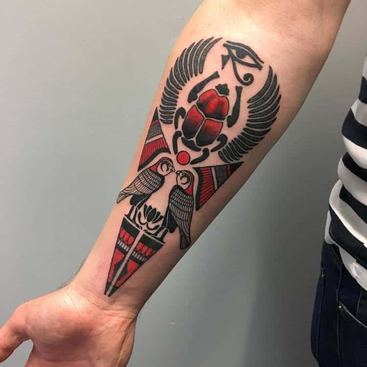 Egyptian Symbols Tattoo by markhearttattoo