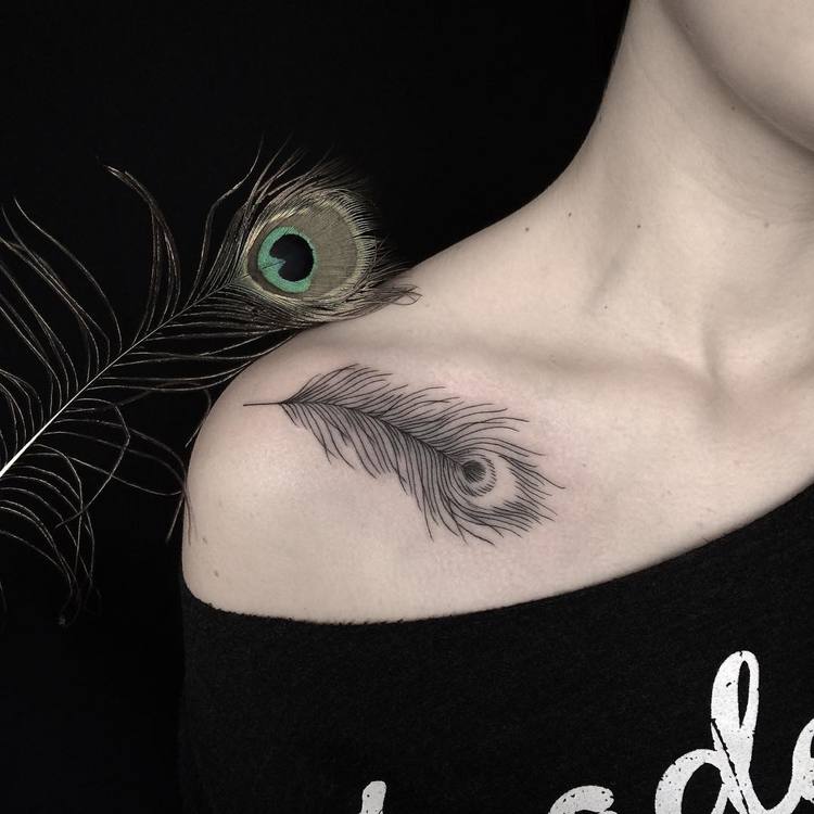 Feather Tattoo by mary_tereshchenko