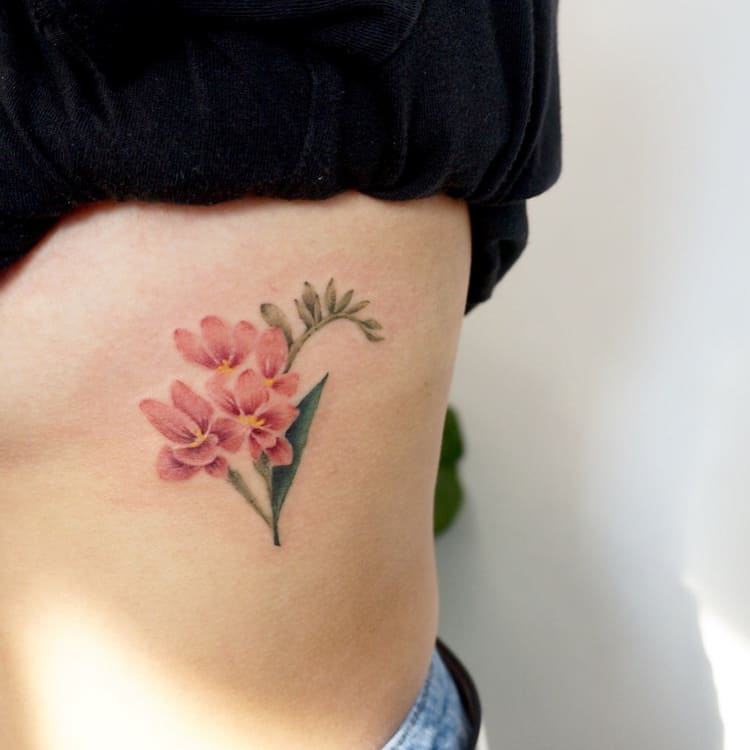 Freesia tattoo by gnotattoo