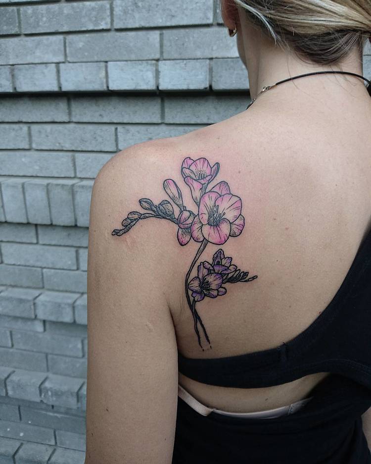 Freesia tattoo by itwasalotbetterinmyhead