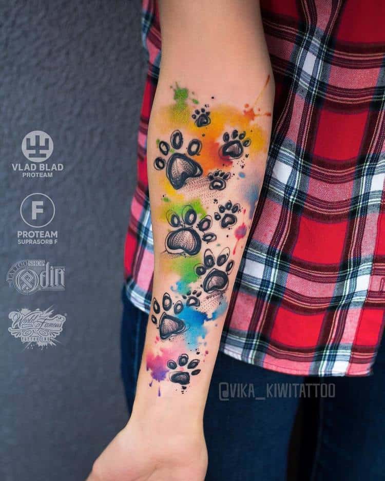 Paw Tattoo by vika_kiwitattoo