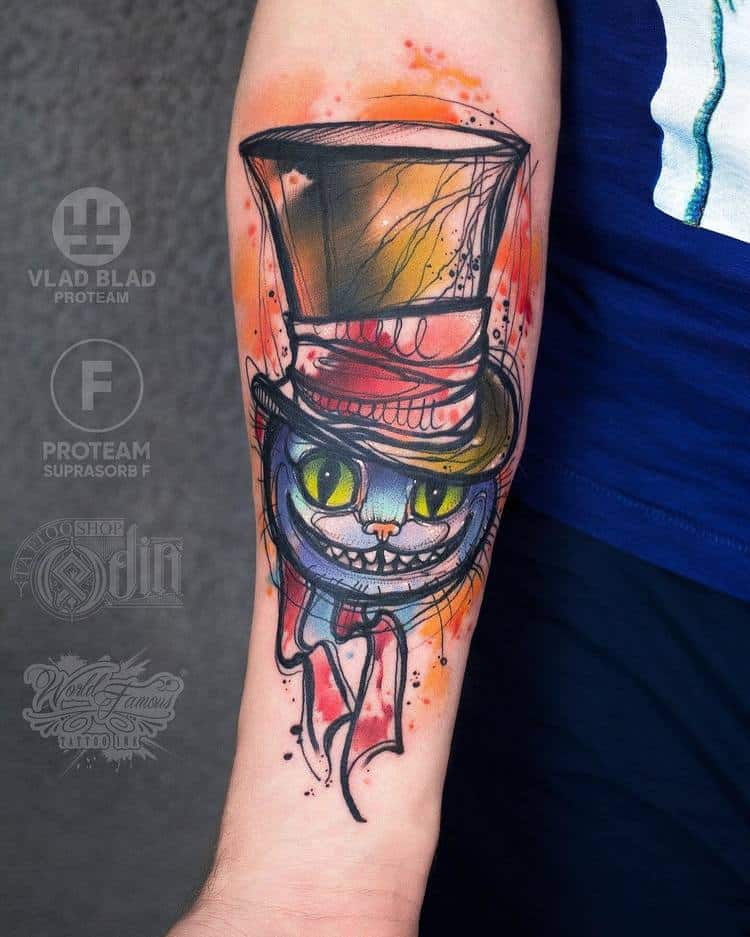 Cheshire Cat Tattoo by vika_kiwitattoo