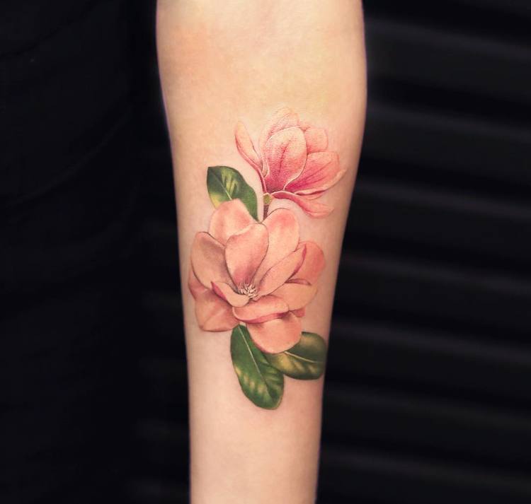 Magnolia Tattoo by joicewangtattoos