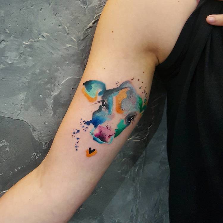 Little Cow Tattoo by Simona Blanar