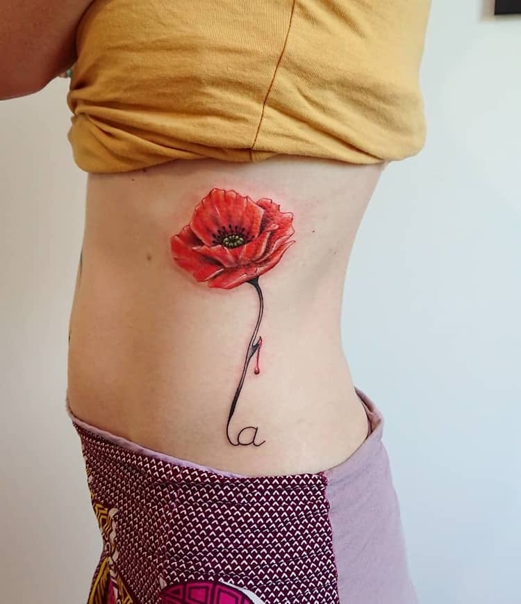 Poppy Tattoo by merry_pop_ink