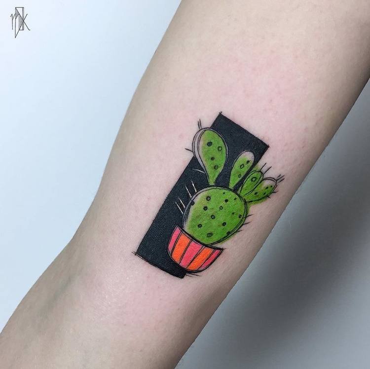 Cactus Tattoo by Marta Kudu