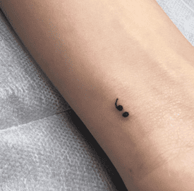 What Does A Semicolon Mean As A Tattoo, Semicolon Tattoo, Semicolon Tattoo ideas, Semicolon Tattoo on wrist, Semicolon Tattoo meaning in life,