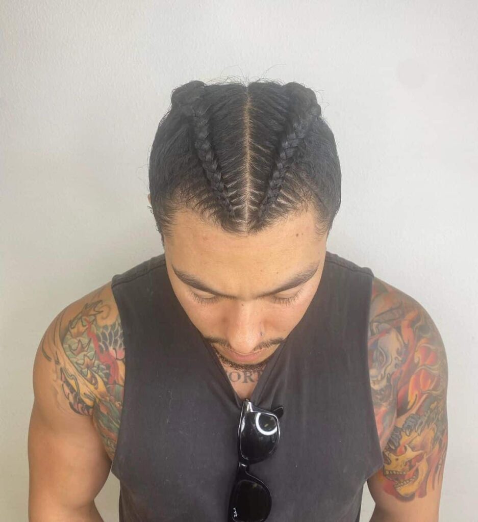 Vibrant Cornrow Nipsey Hussle Braids