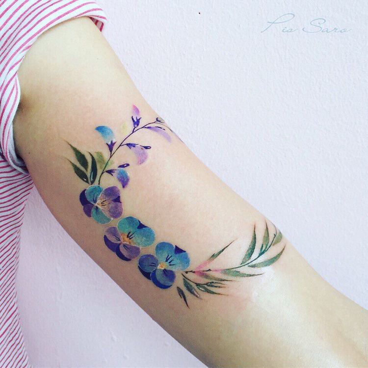 Violet Tattoo bicep