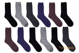 Men's Dress Socks Solid Colors Style Pattern Fashion High Quality Sock Size 9-13 (12 Pack)