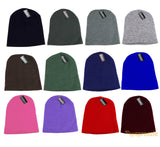 Skull Cap Plain Beanie Knitted Ski Hat Skully Warm Winter Solid Colors Headgear Originals