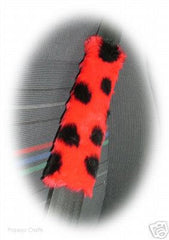 Ladybird spot fuzzy seatbelt pads