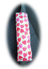 Strawberry print seatbelt pads