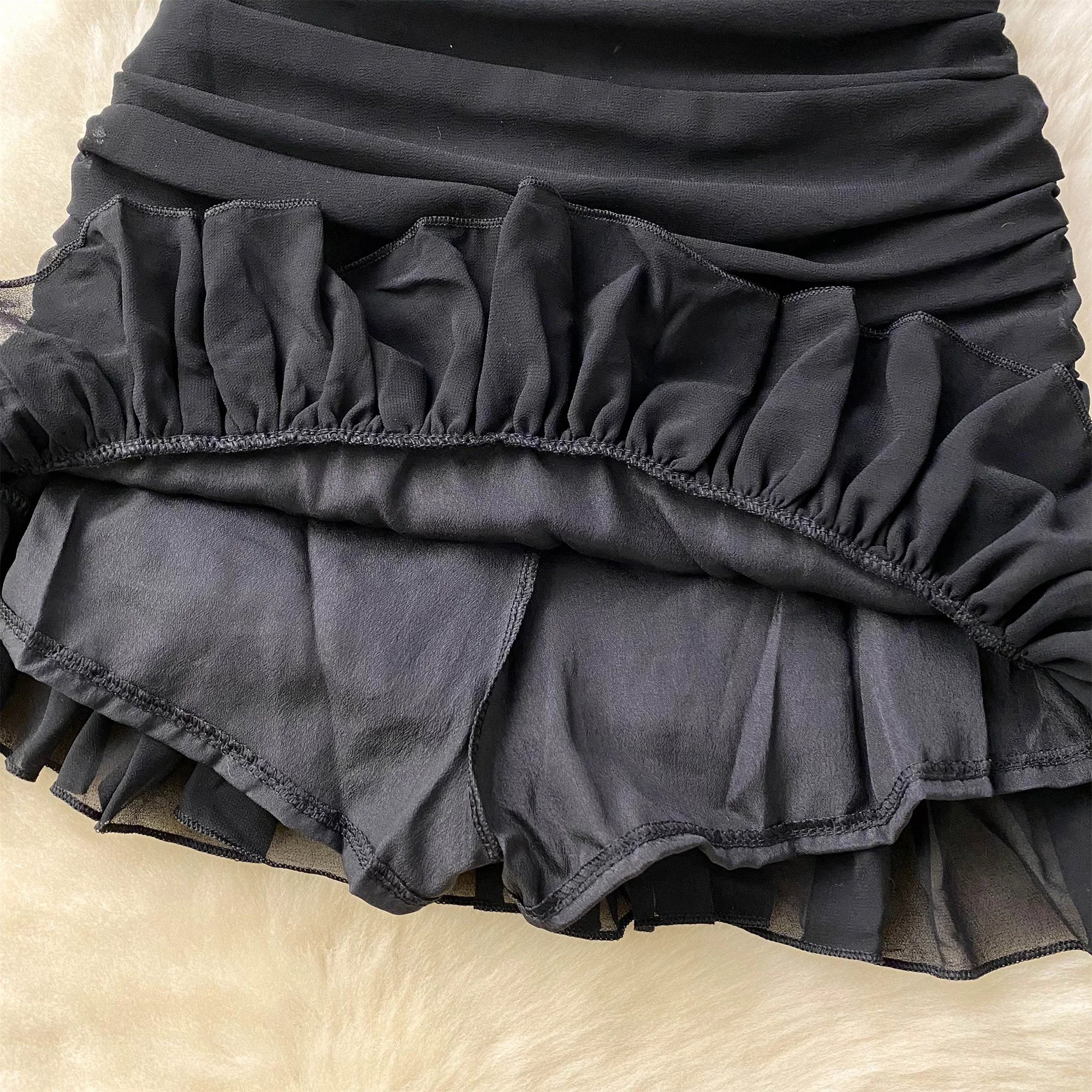 Ruffled A-line Midi Skirt for Women - High Waist Summer Style - Image 6