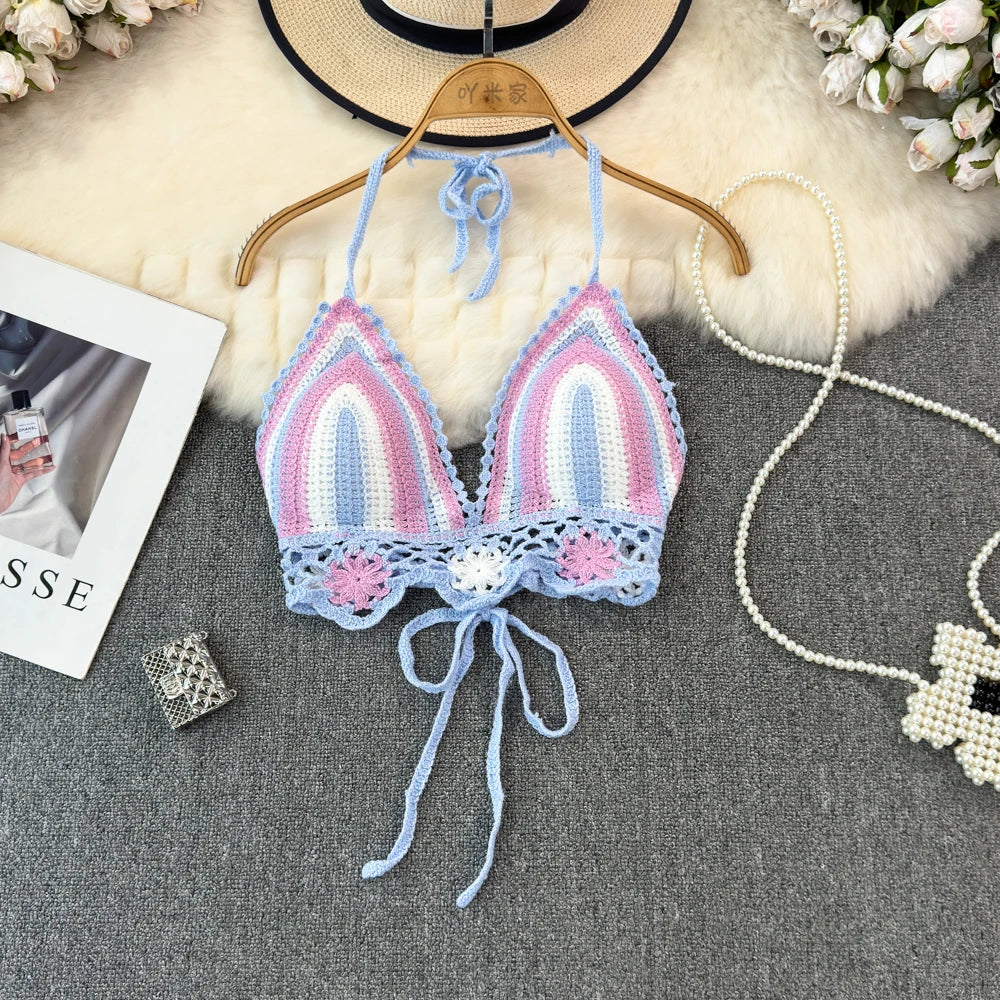 Multi-color low-cut backless camisole for women - summer fashion - Image 8